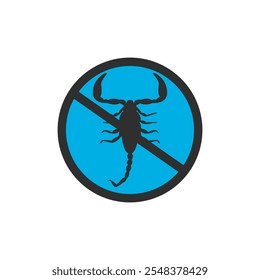 Insect scorpion vector icon.Black vector icon isolated on white background insect scorpion. anti scorpion icon.