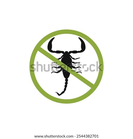 Insect scorpion vector icon.Black vector icon isolated on white background insect scorpion. anti scorpion icon.