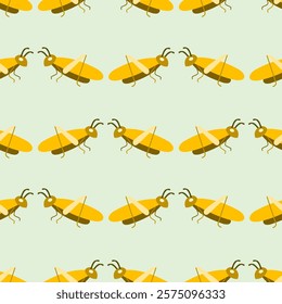 Insect seamless pattern. Insect illustration. Insect background. Perfect for fabric, textile, wallpaper, decor, illustration, print, packaging of products. SSTKbackgrounds