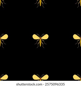 Insect seamless pattern. Insect illustration. Insect background. Perfect for fabric, textile, wallpaper, decor, illustration, print, packaging of products. SSTKbackgrounds