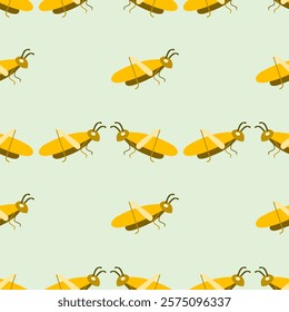 Insect seamless pattern. Insect illustration. Insect background. Perfect for fabric, textile, wallpaper, decor, illustration, print, packaging of products. SSTKbackgrounds