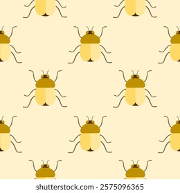 Insect seamless pattern. Insect illustration. Insect background. Perfect for fabric, textile, wallpaper, decor, illustration, print, packaging of products. SSTKbackgrounds