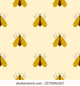 Insect seamless pattern. Insect illustration. Insect background. Perfect for fabric, textile, wallpaper, decor, illustration, print, packaging of products. SSTKbackgrounds