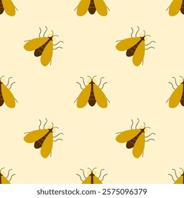 Insect seamless pattern. Insect illustration. Insect background. Perfect for fabric, textile, wallpaper, decor, illustration, print, packaging of products. SSTKbackgrounds