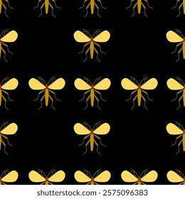 Insect seamless pattern. Insect illustration. Insect background. Perfect for fabric, textile, wallpaper, decor, illustration, print, packaging of products. SSTKbackgrounds