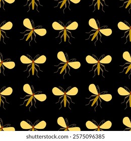 Insect seamless pattern. Insect illustration. Insect background. Perfect for fabric, textile, wallpaper, decor, illustration, print, packaging of products. SSTKbackgrounds