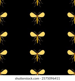 Insect seamless pattern. Insect illustration. Insect background. Perfect for fabric, textile, wallpaper, decor, illustration, print, packaging of products. SSTKbackgrounds