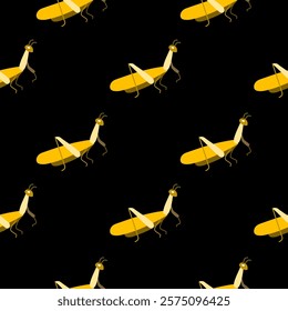 Insect seamless pattern. Insect illustration. Insect background. Perfect for fabric, textile, wallpaper, decor, illustration, print, packaging of products. SSTKbackgrounds