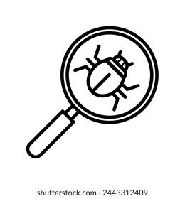 insect search, infection - vector icon	