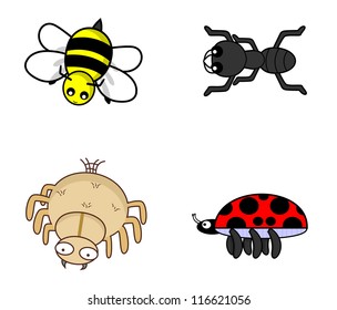 insect set bug.bee.ant.spider