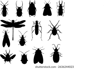 Insect silhoeuette for poster, logos, packaging, prints and decorations