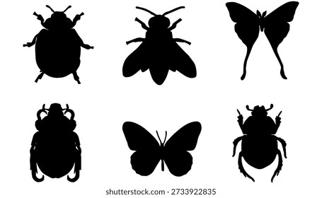 Insect Silhouette Collection" ou "Insect Taxonomy in Silhouette