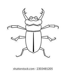 Insektensilhouette, Schildkäfer. Skizze des Schildkäfers. Insektentiersymbol flach isolierter schwarzer Silhouettenbug. Vektorgrafik. Konzept für Logo, Symbol, Emblem, Piktogramm.
