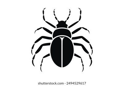 Insect Silhouette Vector black Clipart isolated on a white background