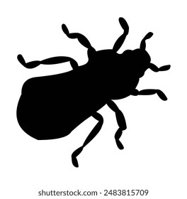 insect silhouette vector design. black and white.