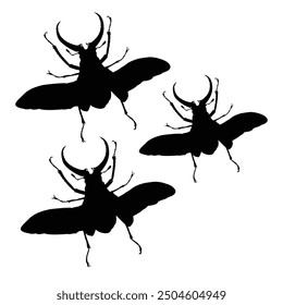 insect silhouette vector design in black on a white background