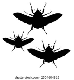 insect silhouette vector design in black on a white background