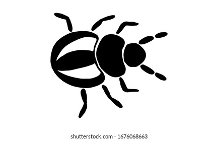 Insect simple icons set - vector collection of bugs symbols in thin line style