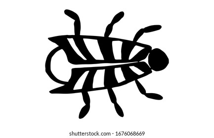 Insect simple icons set - vector collection of bugs symbols in thin line style