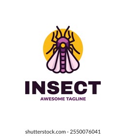Inseto Modelo de logotipo mascote simples