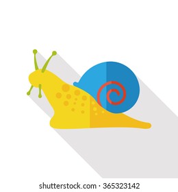 insect snails flat icon
