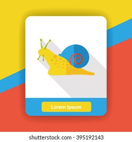 insect snails flat icon