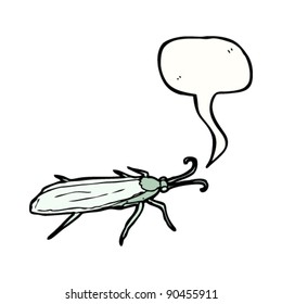 insect with speech bubble illustration