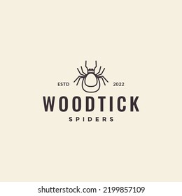 Insect Spider Wood Tick Hipster Logo