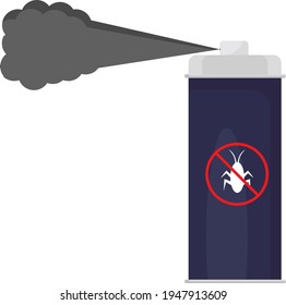 Insektenspray, Illustration, Vektorgrafik auf weißem Hintergrund.