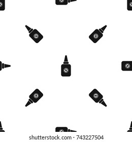 Insect spray pattern repeat seamless in black color for any design. Vector geometric illustration