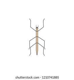 insect stick colored outline icon. One of the collection icons for websites, web design, mobile app