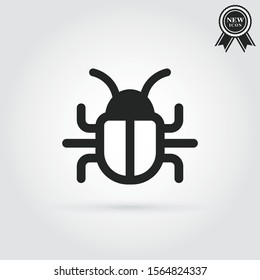 Insect symbol. Black bug icon. 