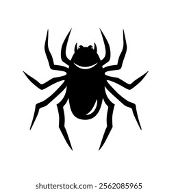 insect symbol. spiderweb logo. A vector illustration of a classic iconic spider. Spider vector icon. halloween illustration sign. 