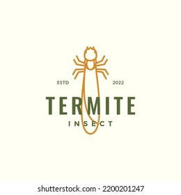 Insect Termite Lines Logo Hipster