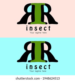 Insektenlogo mit abstraktem Aussehen