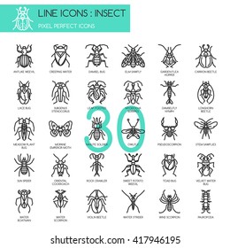 Insect  , Thin Line and Pixel Perfect Icons