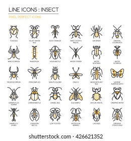 Insect  , Thin Line and Pixel Perfect Icons