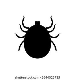 Insect tick silhouette vector flat illustration design.