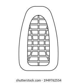 Icono del vector de trampa de insectos.Icono del vector de contorno aislado en la trampa de insectos de fondo blanco.