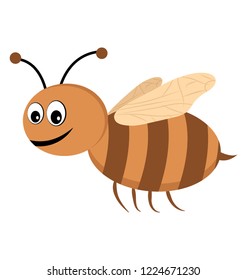 
An insect with two antennas characterizing bee icon 
