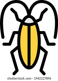 insect vector color line icon