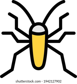 insect vector color line icon