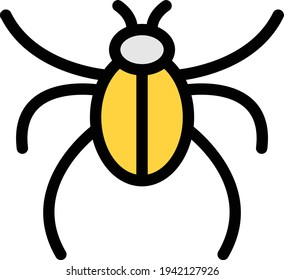 insect vector color line icon