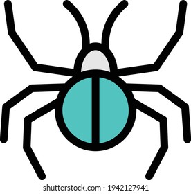 insect vector color line icon