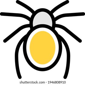insect vector color line icon