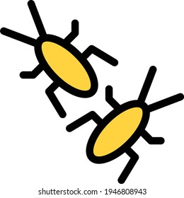 insect vector color line icon