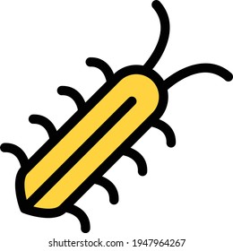 insect vector color line icon