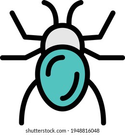 icono de línea de color del vector de insectos