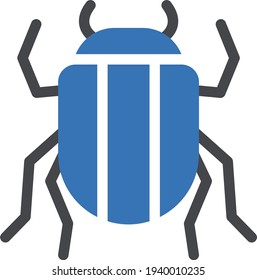 insect vector glyph color icon