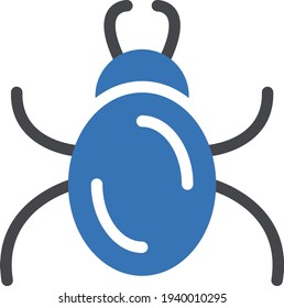 insect vector glyph color icon